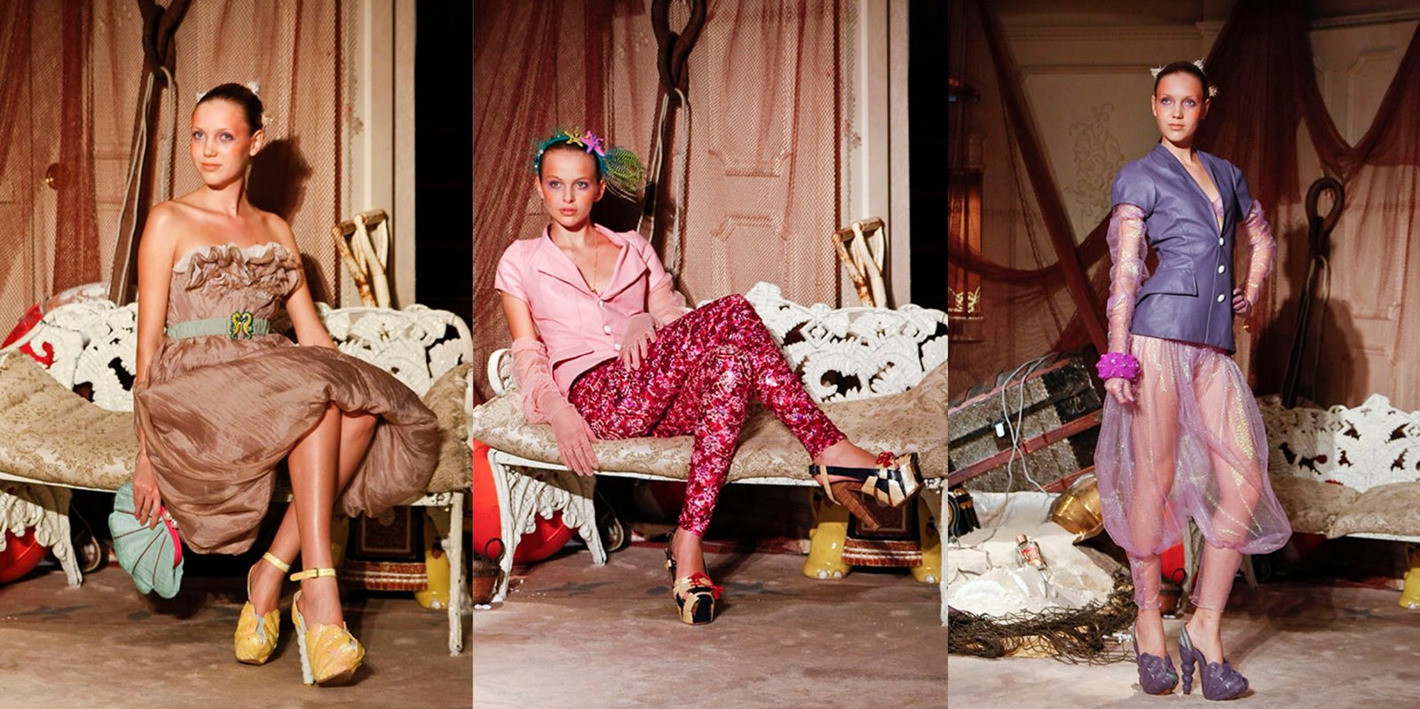 Collection looks with bags, belts and accessories