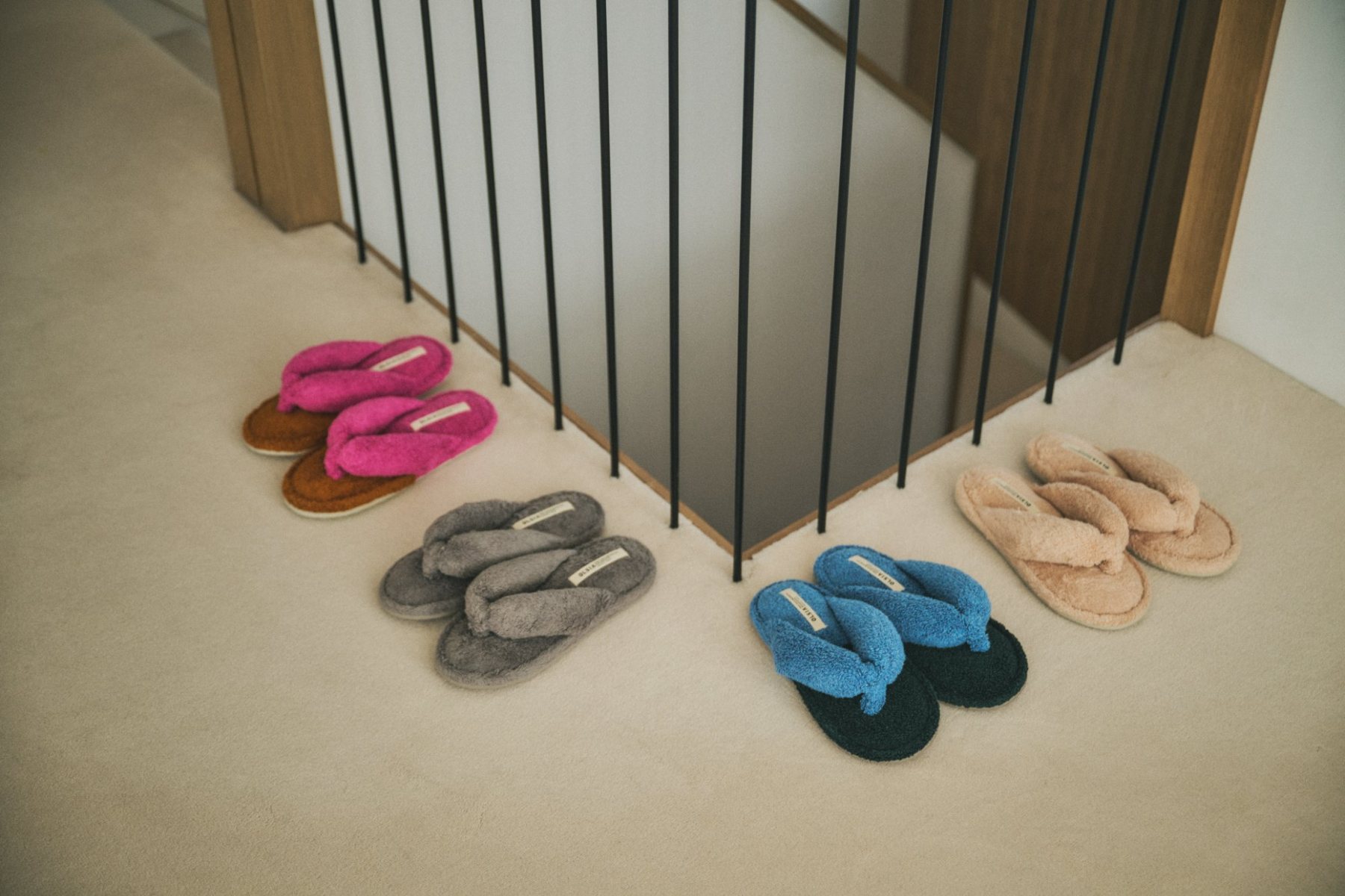 Terry flip-flops in four colours